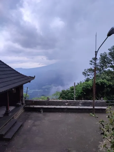 A picture taken from the peak of Lempuyang Temple