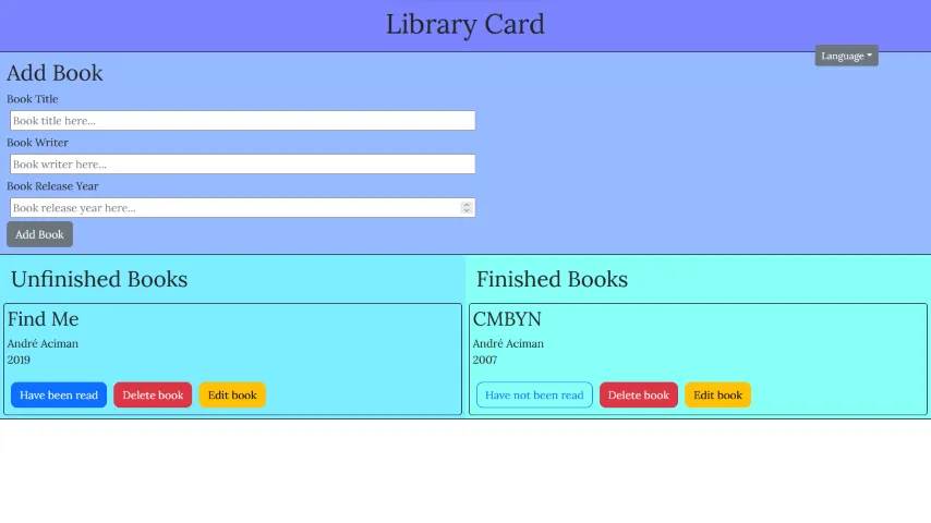 Library Card Website