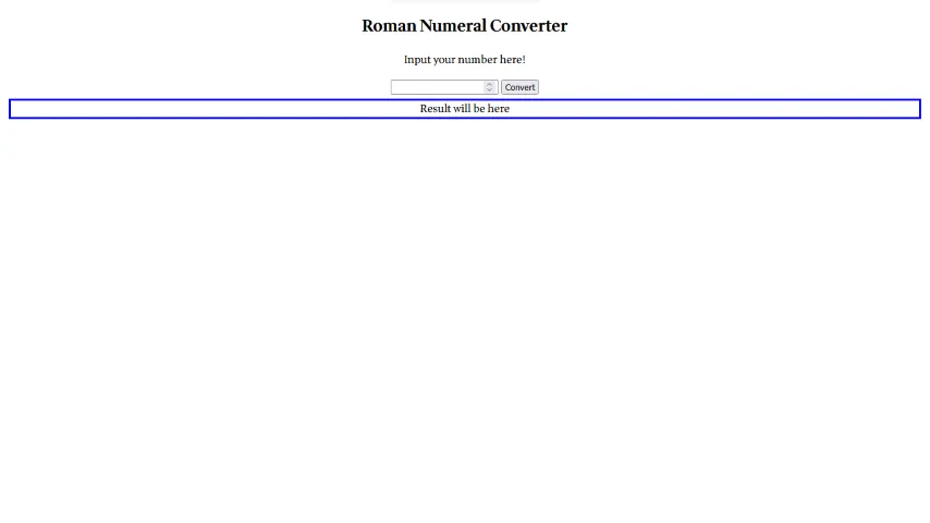 Roman Numeral Converter Website